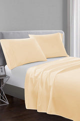 Double Cotton Bed Sheet Set Cappuccino 220x240 Cm Alvaro | Hotel Linen - Swordslife