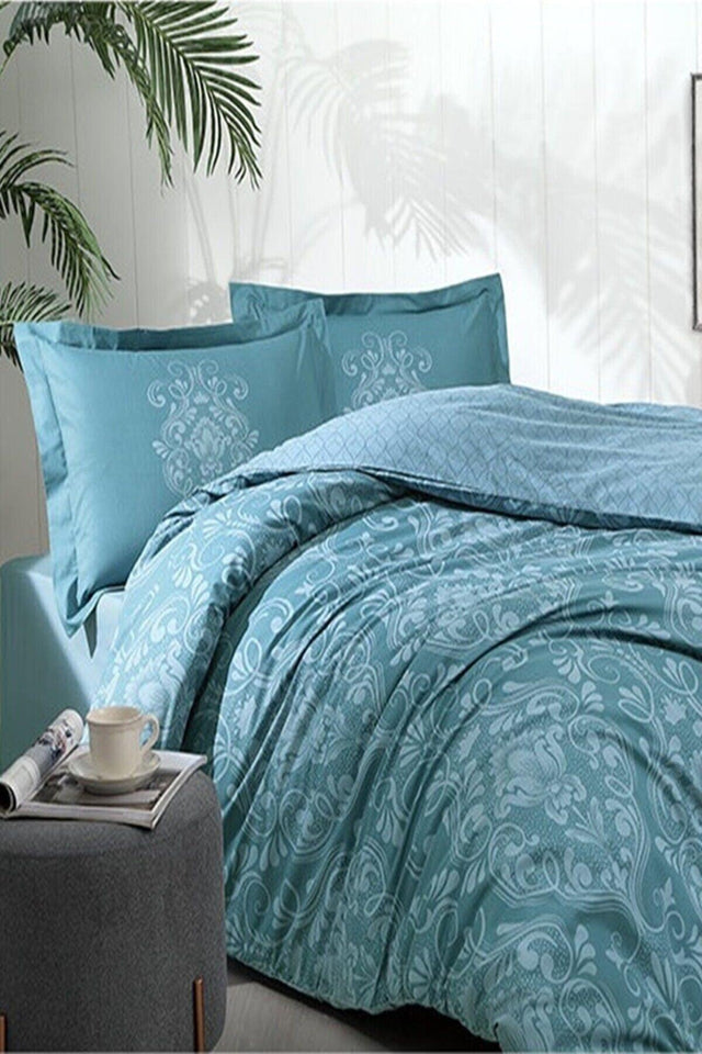 Double Ranforce Duvet Cover Set Antico Petrol - Swordslife