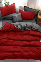 Double Sided Duvet Cover Set Double Red - Smoked - Swordslife