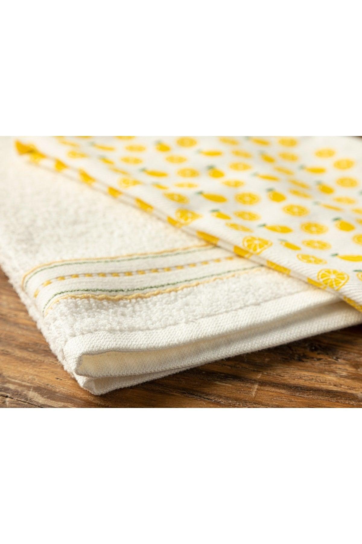 Citron Cotton 2 Pack Drying Towel 30x50 Cm Yellow