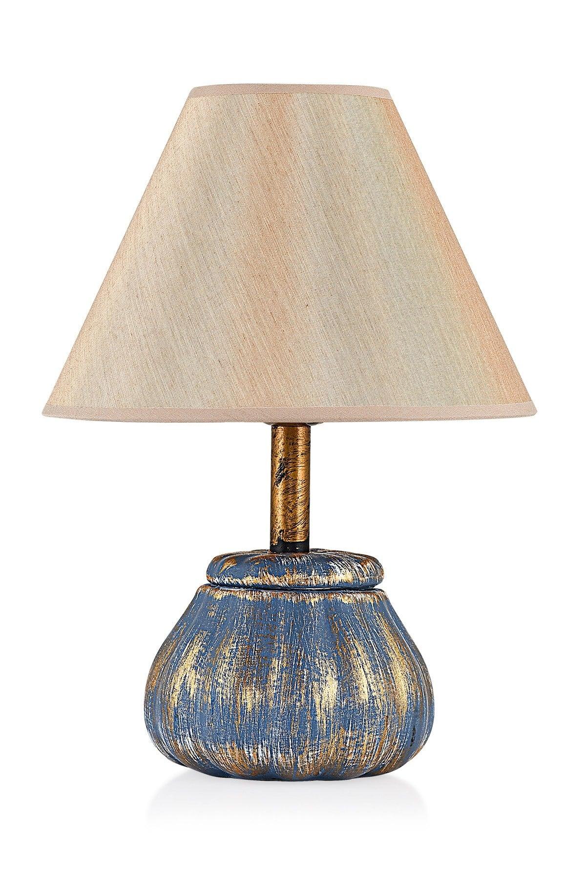 Citrouille Ceramic Lampshade Blue Gold Srmk-53 - Swordslife