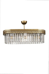 Citrus 3rd Ellipse Lux Crystal Tumbled Chandelier