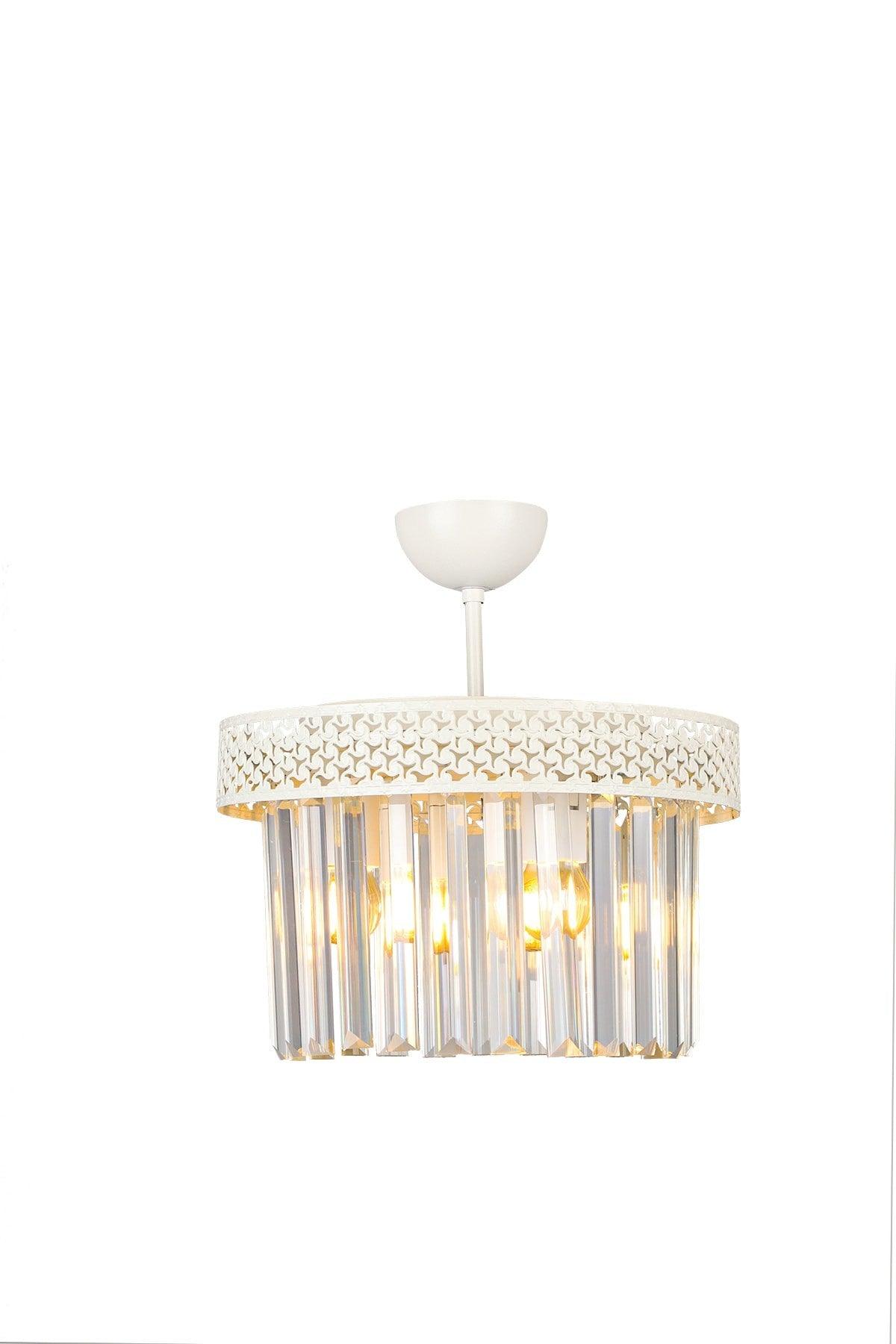 Citrus 3rd White Lux Crystal Stone Chandelier - Swordslife