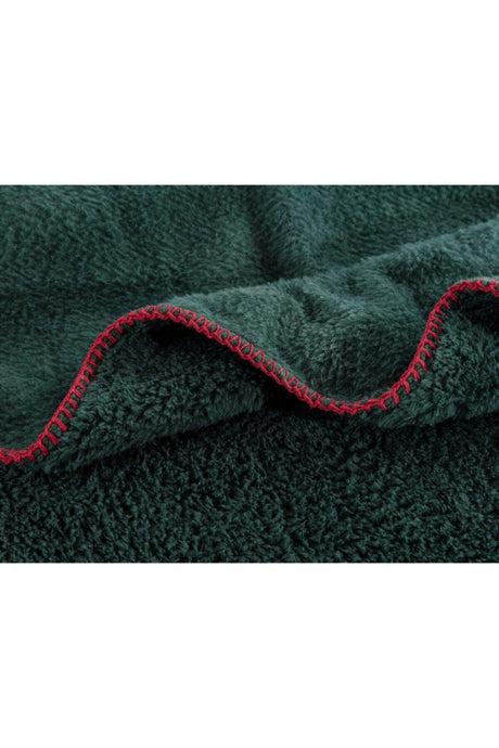 Claire Sherpa Double Plain Blanket - Green - Swordslife