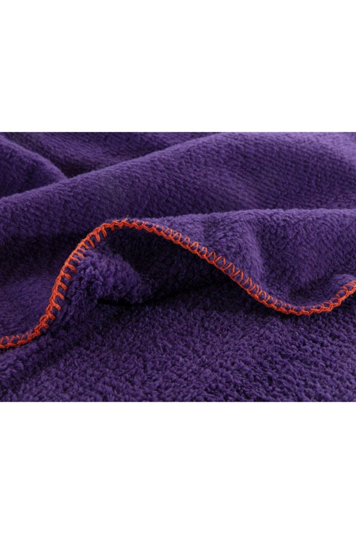 Claire Sherpa Single Plain Blanket Purple - Swordslife