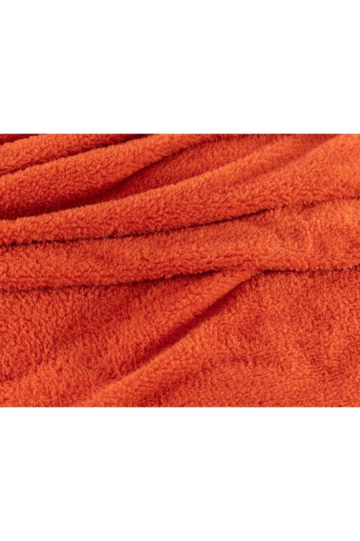 Claire Sherpa Single Plain Blanket - Orange - Swordslife