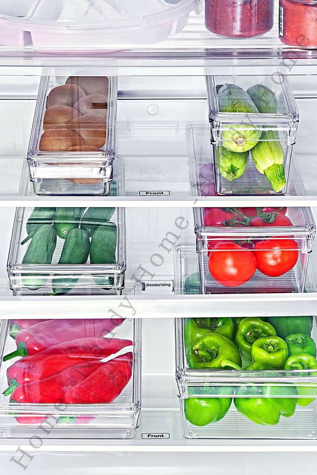 Mini Tall Clear Refrigerator & Cabinet Organizer with Lid - 3 Pieces - Swordslife