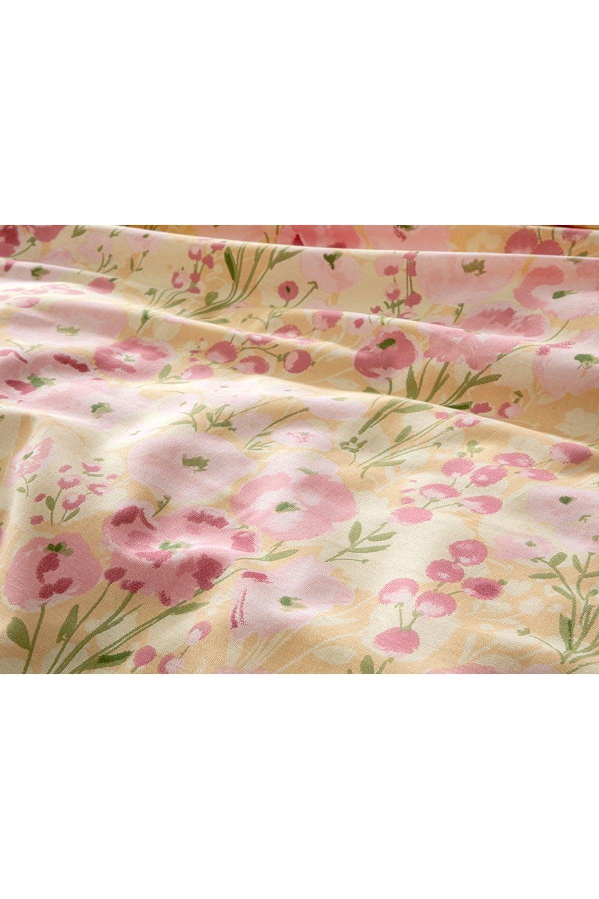 Clarkia Cotton Double Duvet Cover Set 200x220 Cm Yellow - Swordslife