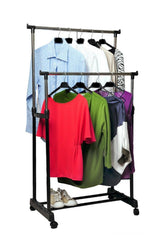 Clothes Hanger Garment Hanger Double Wheel Hanger De156 - Swordslife