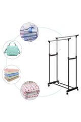 Clothes Hanger Garment Hanger Double Wheel Hanger De156 - Swordslife