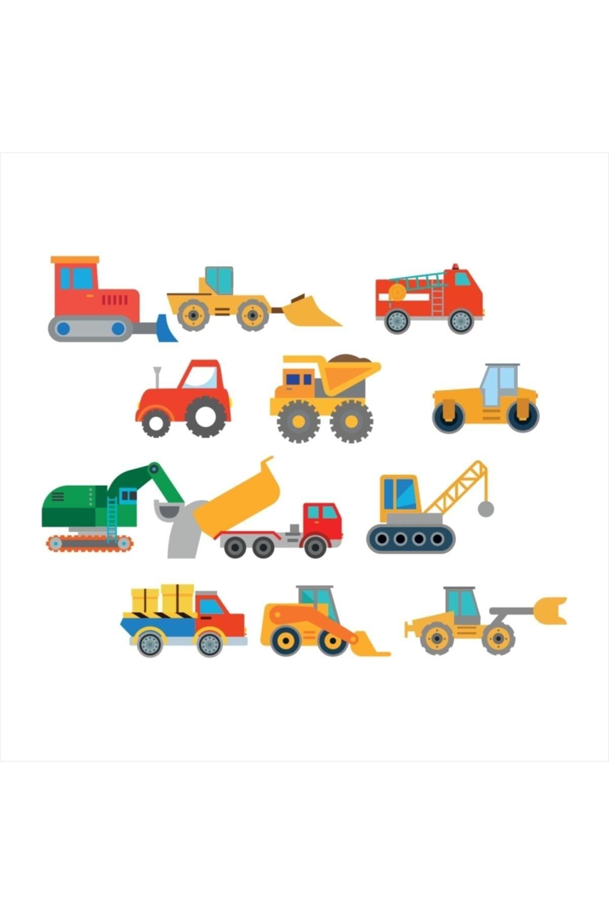 Kids Room Construction Equipment Sticker Set - Swordslife