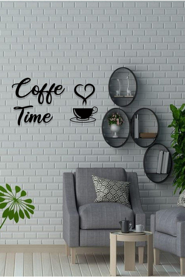 Coffe Time Wall Decor - Wall Decoration (40*20 Cm) - Swordslife