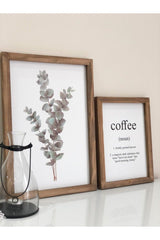 Coffee Corner Eucalyptus Coffee Wooden Frame Set - Swordslife