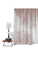Colorful Dotted Bathroom Shower Curtain-single Sash Bath Curtain 180x200cm Bathtub Curtain - Swordslife