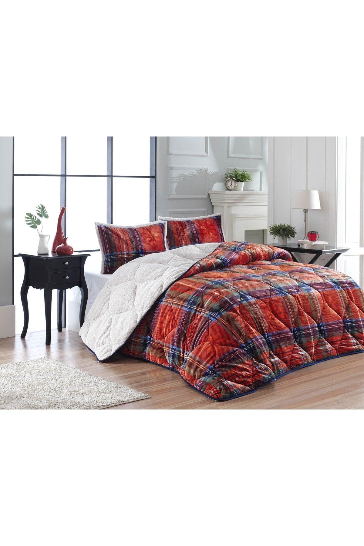 Comforter Double Duvet Set Volante Indigo Red - Swordslife