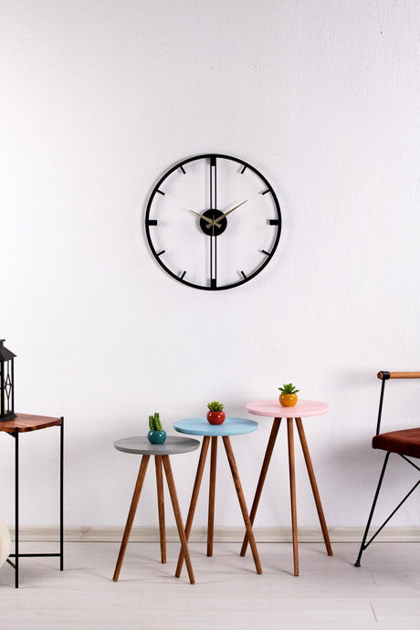 Conflate Metal Black Wall Clock 1.5 mm Thickness 41x41 cm - Swordslife