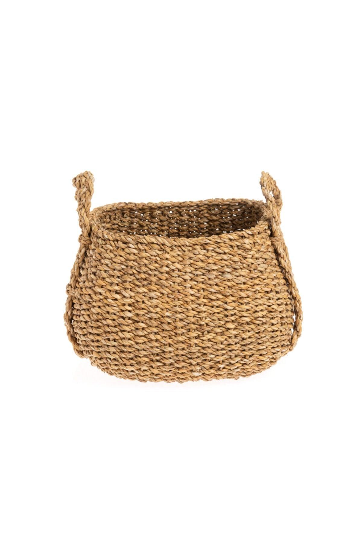 Coralise Knitted Wicker Basket With Handles 26x32 Cm