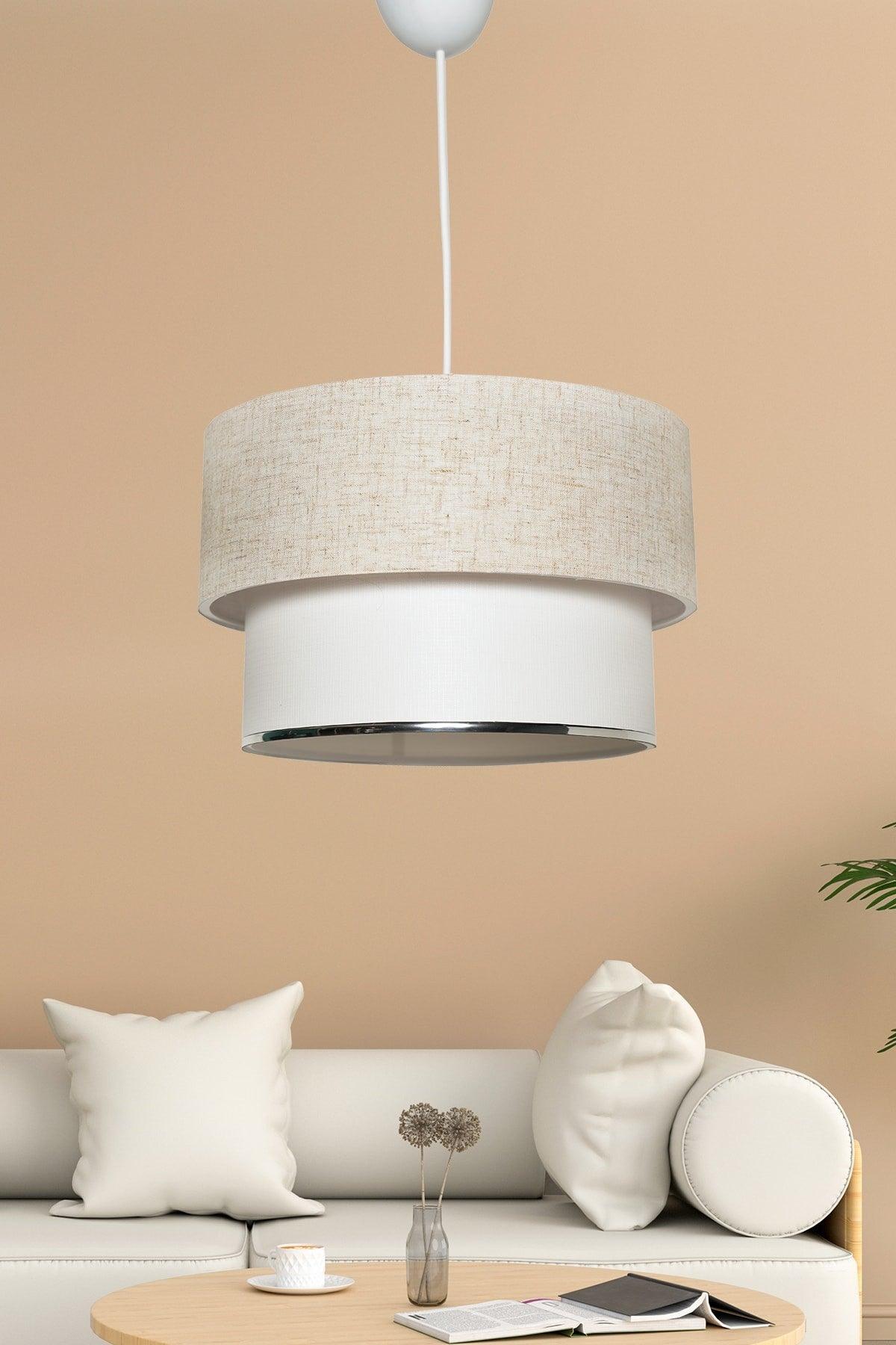 Corbeu Single Pendant Lamp Chandelier Cream-white Mdrn-45 - Swordslife