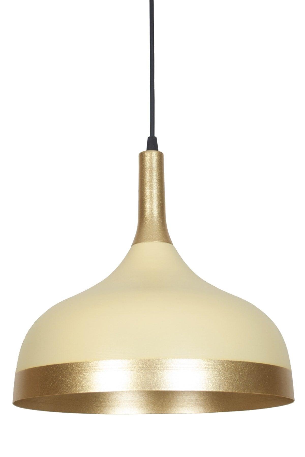 Cosmos Special Design Sport Modern Cream Color Gold Detailed Metal Cafe-kitchen Single Pendant Lamp Chandelier - Swordslife