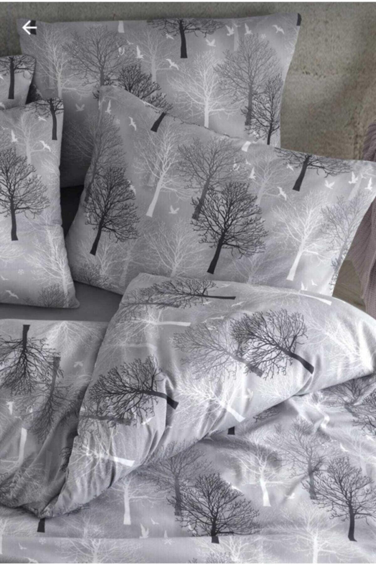 Cotton Gray Tree Single Duvet Cover Set New14533 - Swordslife