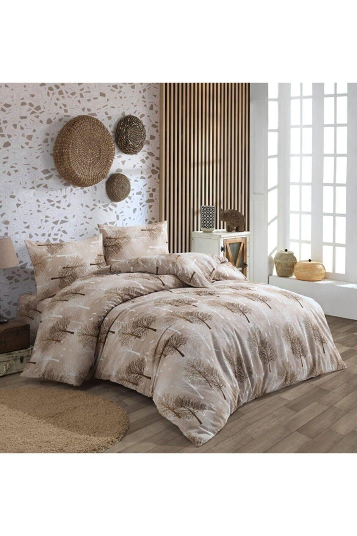 Cotton Brown Wood Double Duvet Cover Set - Swordslife