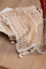 Cotton Lace Milk Brown 35x145 Cm Runner Table Cloth - Swordslife