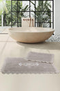 Cotton Lux Cornered Cappuccino 2-Piece Cotton Bath Mat Set Dowry Closet Set - Swordslife