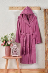 Cotton Velvet Hooded Unisex Bathrobe - Swordslife