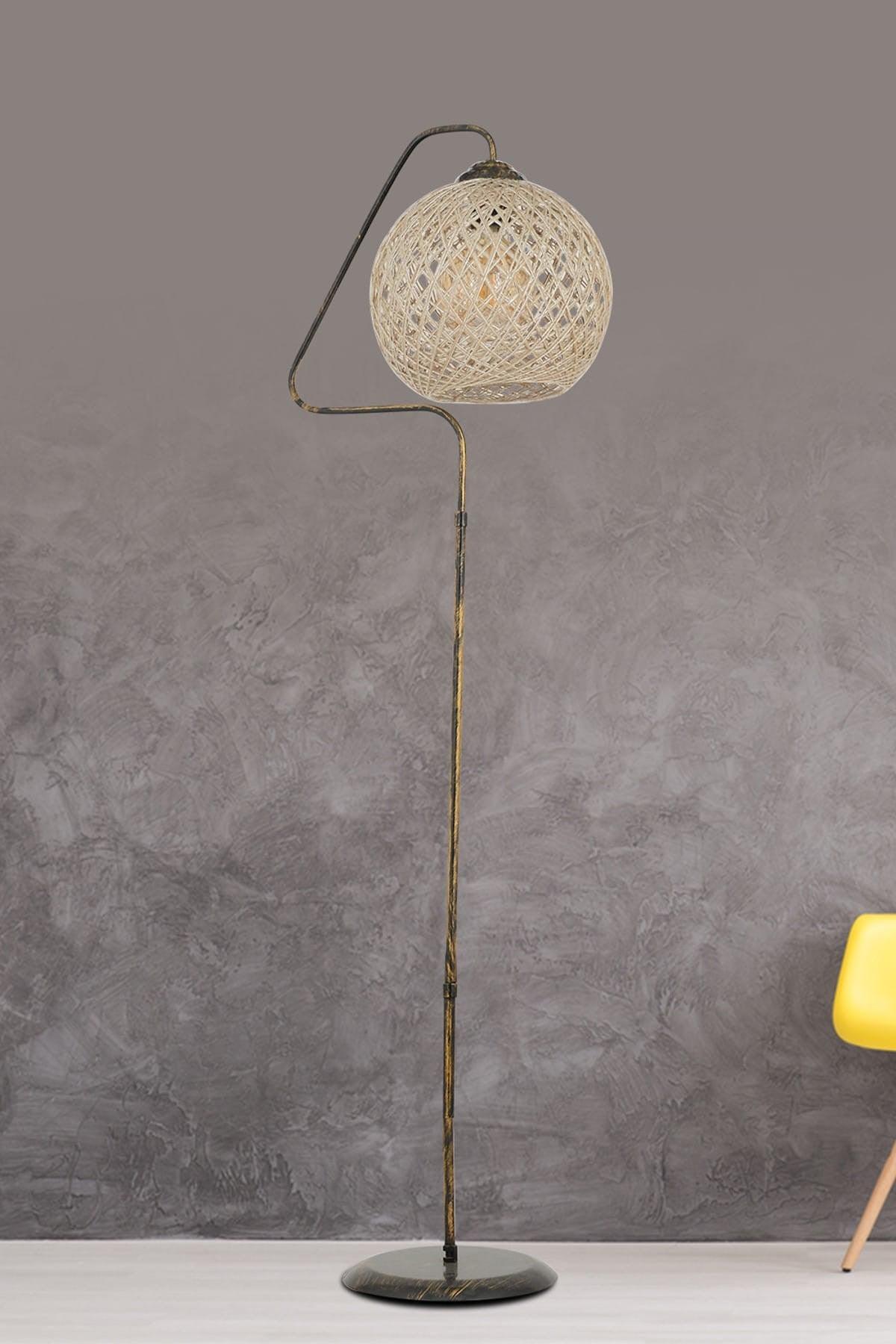 Coude Floor Lamp Jute-silver Lmbd-62 - Swordslife