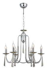 Countess 6 Chrome Chandelier 6xe14 - Swordslife