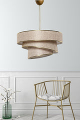 Couper Pendant Lamp Chandelier Mesh Gold Mdrn-45 - Swordslife