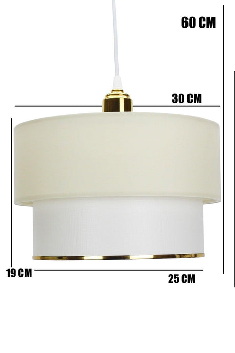 Cream Single Deco Pendant Lamp Chandelier - Swordslife