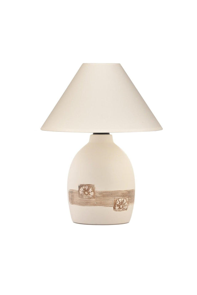 Cream Violet Ceramic Lampshade - Swordslife