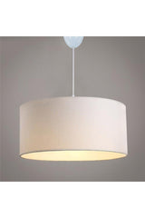 Cream White Fabric Headed Pendant Lamp Chandelier Srkt-1 - Swordslife