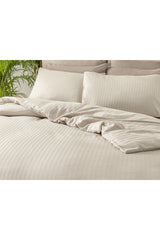 Crystal Silk Twill King Size Duvet Cover Set 240x220 Cm Stone Color - Swordslife