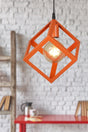 Cube Single Chandelier Orange - Swordslife