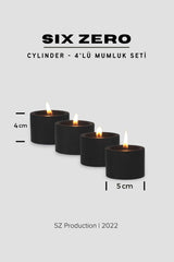 Cylinder Quadruple Plain Candle Holder - Swordslife