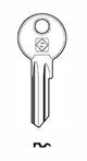 Cylinder key common - SILCA: BAB13 (Errebi: BAB4D) - Swordslife