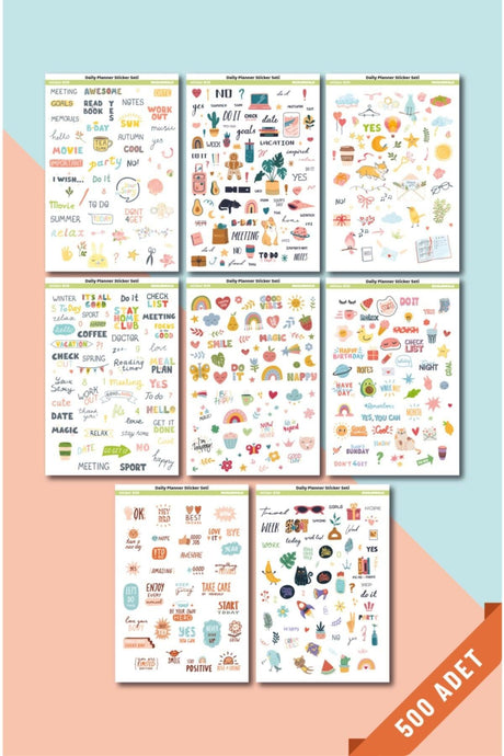 Daily Planner Sticker Set - Agenda