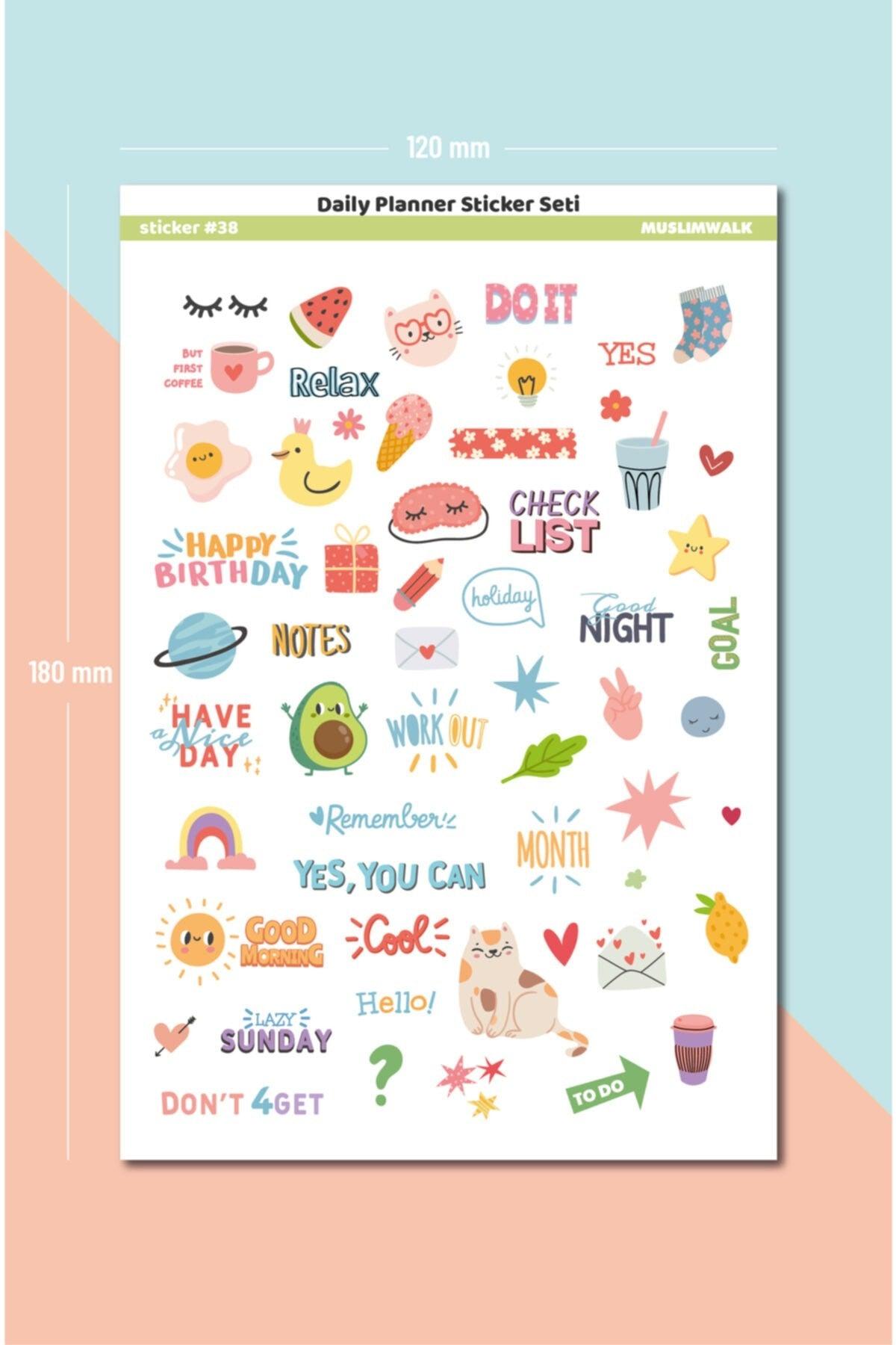 Daily Planner Sticker Set - Agenda