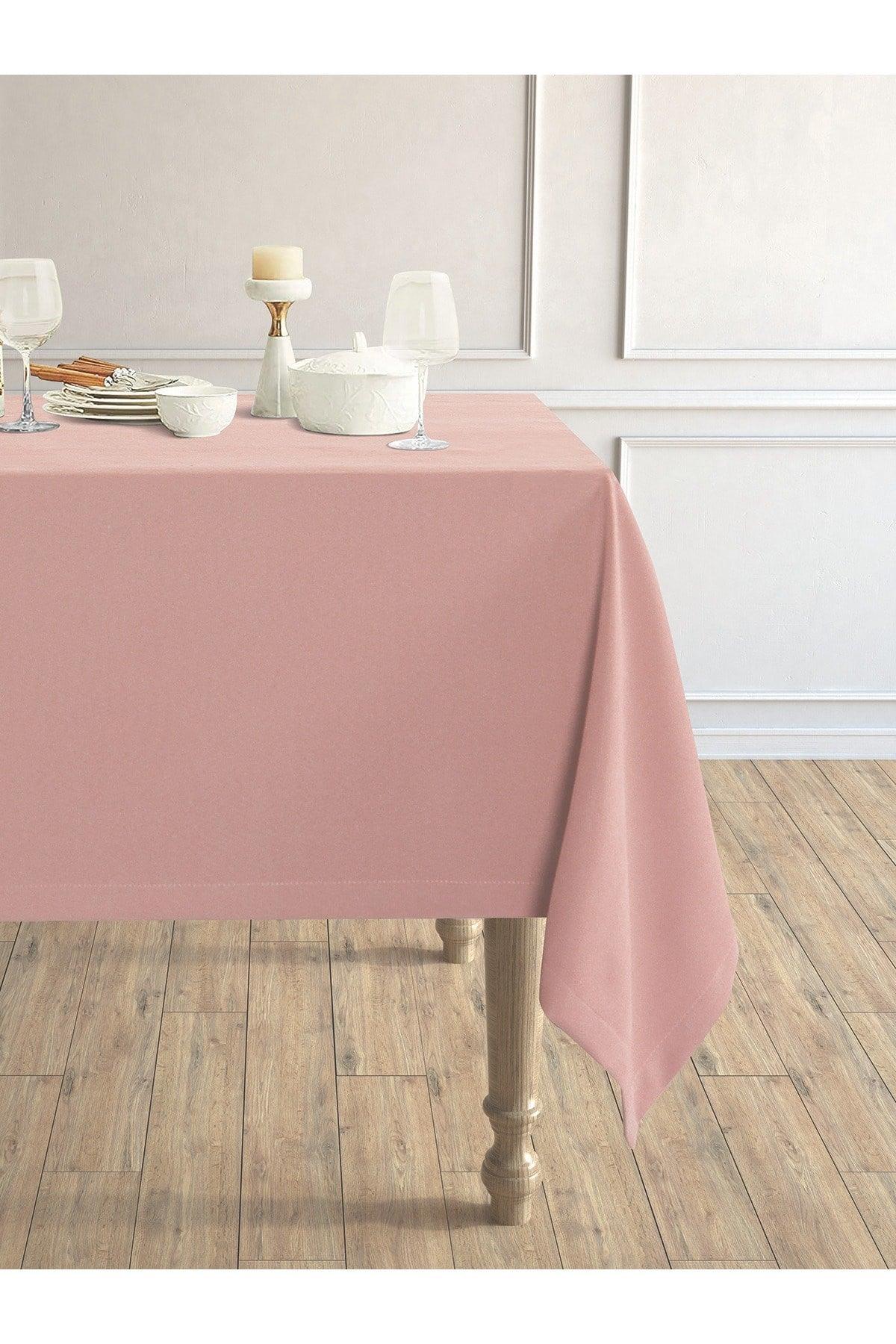 Daily Series Velvet Textured Smoky Rose Tablecloth - Swordslife