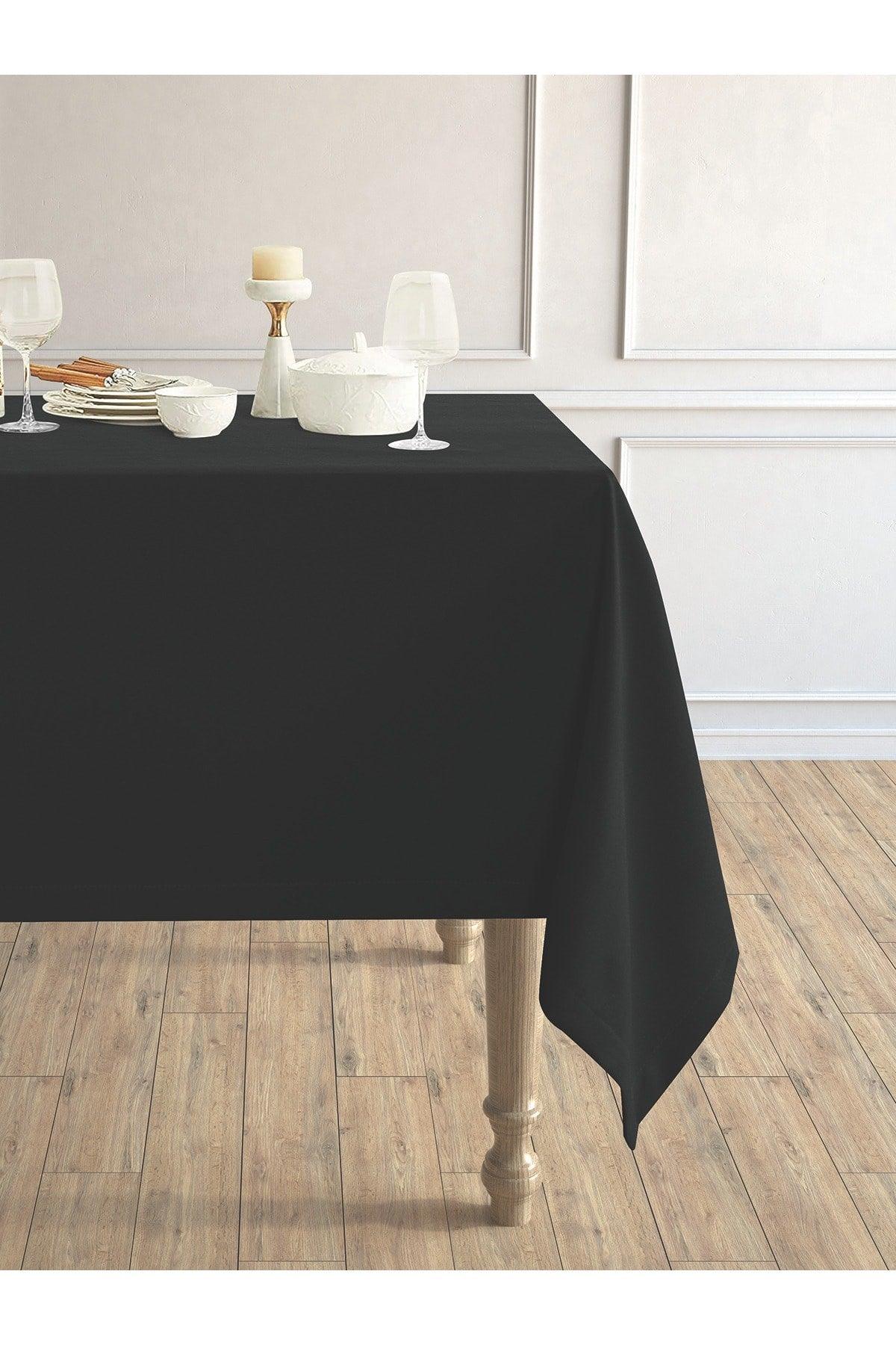 Daily Series Velvet Textured Black Color Table Cloth - Swordslife