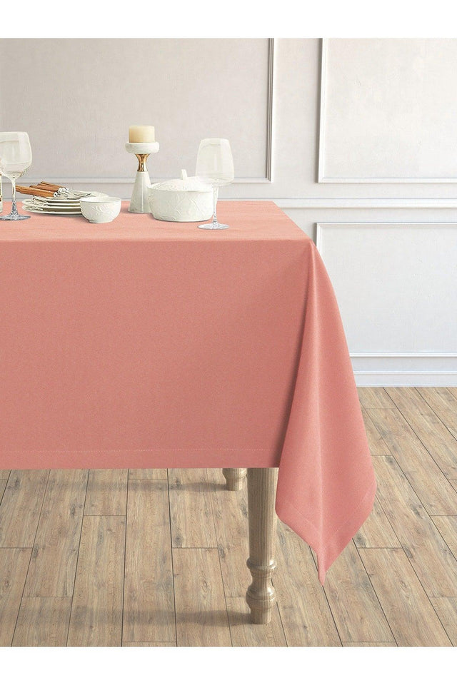 Daily Series Velvet Textured Salmon Color Table Cloth - Swordslife