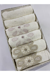 Pcs 50x90 Hand And Face Towel Set With Daisy Guipure Pearl Embroidered Box - Swordslife