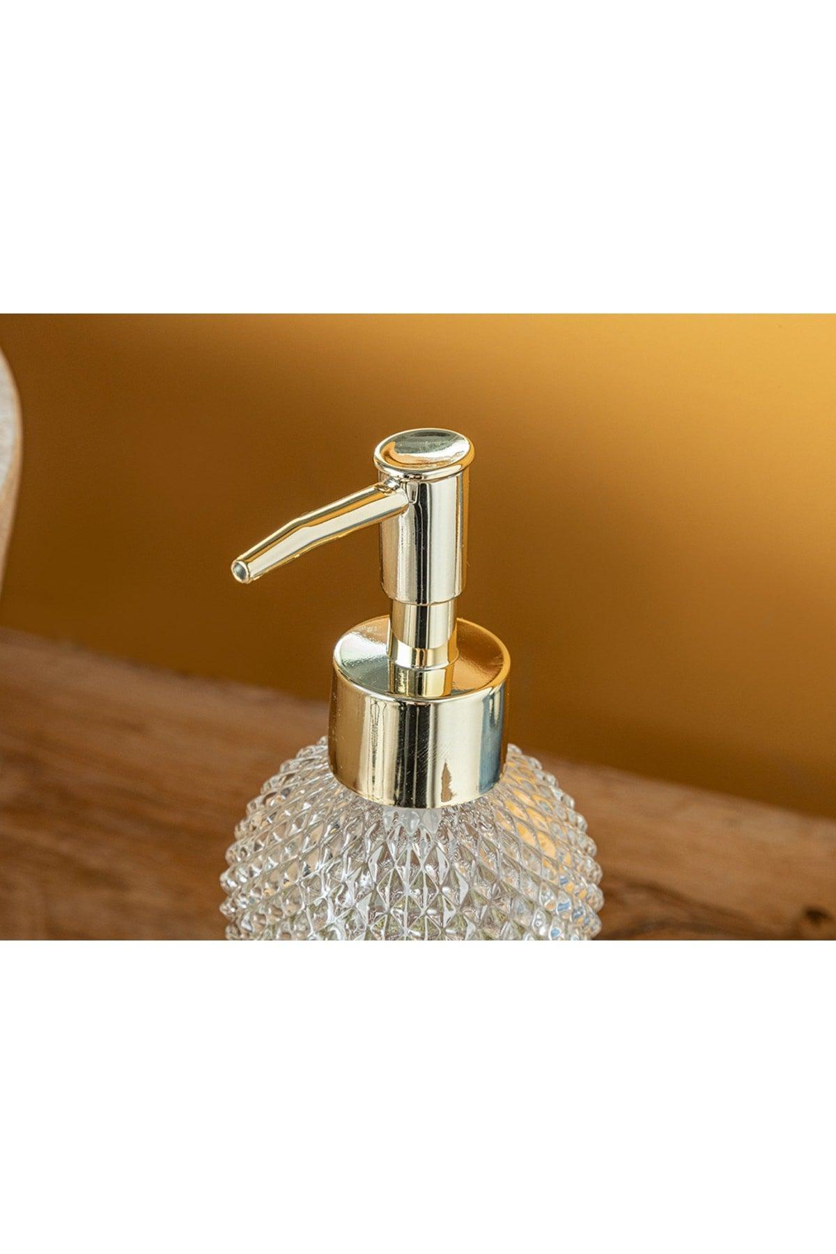 Darcy Glass Bathroom Liquid Soap Dispenser 350 Ml Transparent