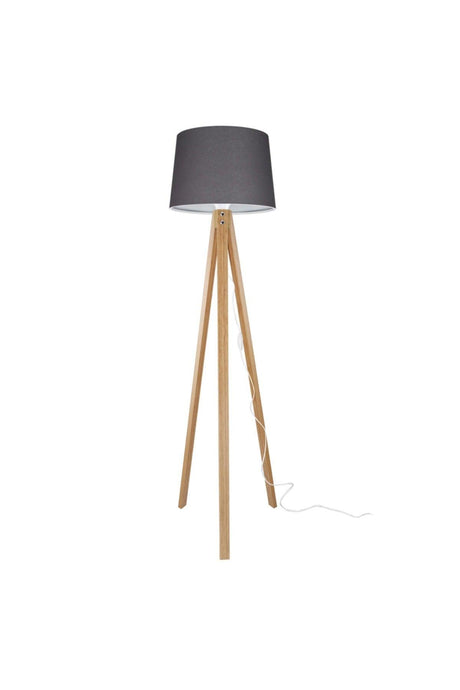 Deco Floor Lamp Bamboo Leg / Smoked Hat - Swordslife