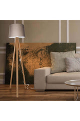 Deco Floor Lamp Bamboo Leg / Sand Beige Hat - Swordslife