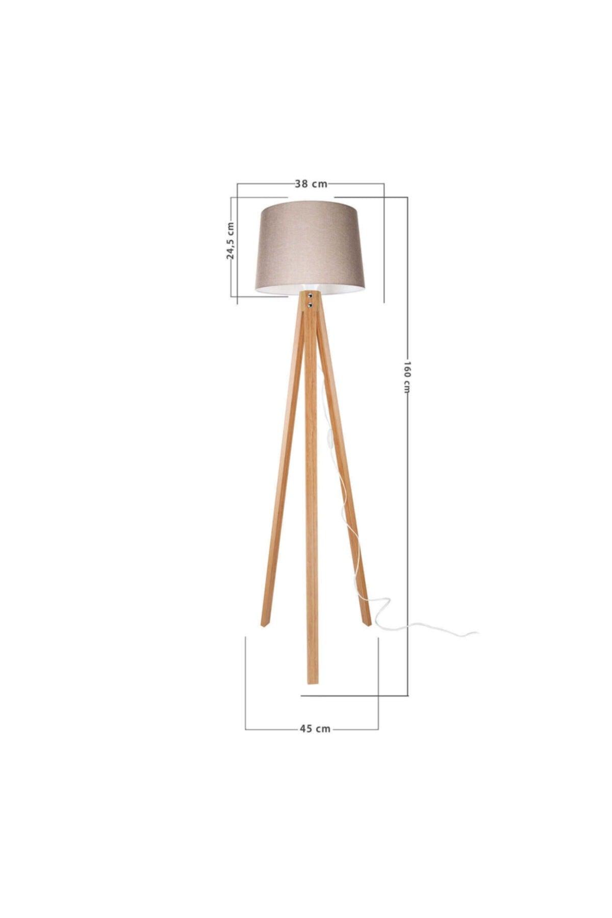 Deco Floor Lamp Bamboo Leg / Sand Beige Hat - Swordslife