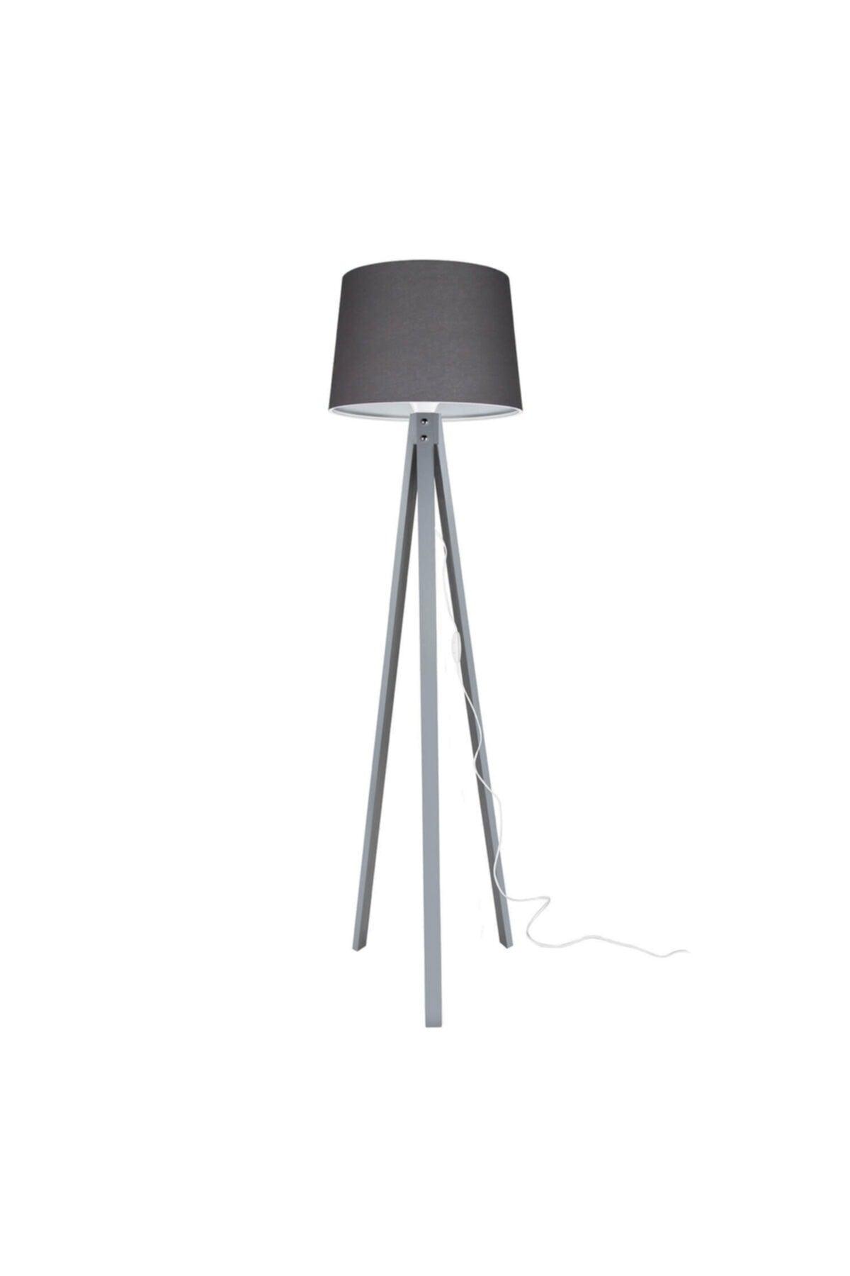 Deco Floor Lamp Gray Leg / Smoked Hat - Swordslife
