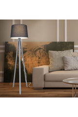 Deco Floor Lamp Gray Leg / Smoked Hat - Swordslife